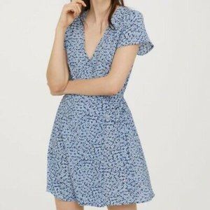 H&M Blue Floral Mini Dress